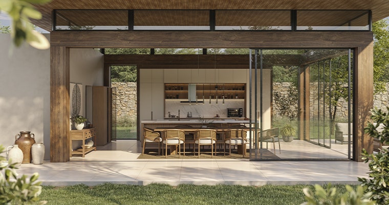Tenha ambientes integrados com a natureza